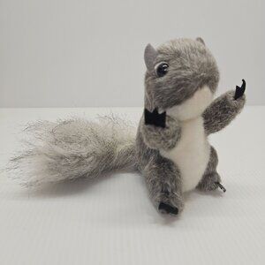 Folkmanis Mini Gray Squirrel Realistic Finger Puppet Plush Stuffed Animal Toy